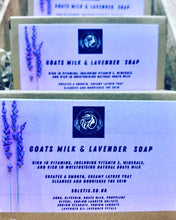 Load image into Gallery viewer, Goats milk and lavender soap
