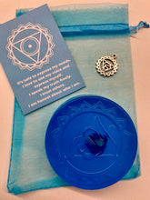 Load image into Gallery viewer, Throat Chakra Crystal Soap with Sodalite Crystal