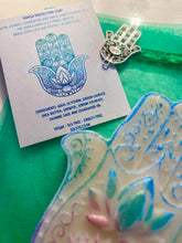 Load image into Gallery viewer, Hamsa protection soap with Jasmine and cedarwood essential oils