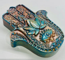 Load image into Gallery viewer, Hamsa Wall plaque 8 x 7 cm brown