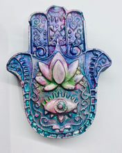 Load image into Gallery viewer, Hamsa Wall plaque 8 x 7 cm blue