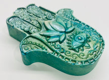 Load image into Gallery viewer, Hamsa Wall plaque 8 x 7 cm green
