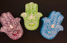 Load image into Gallery viewer, Hamsa Wall plaque 8 x 7 cm purple