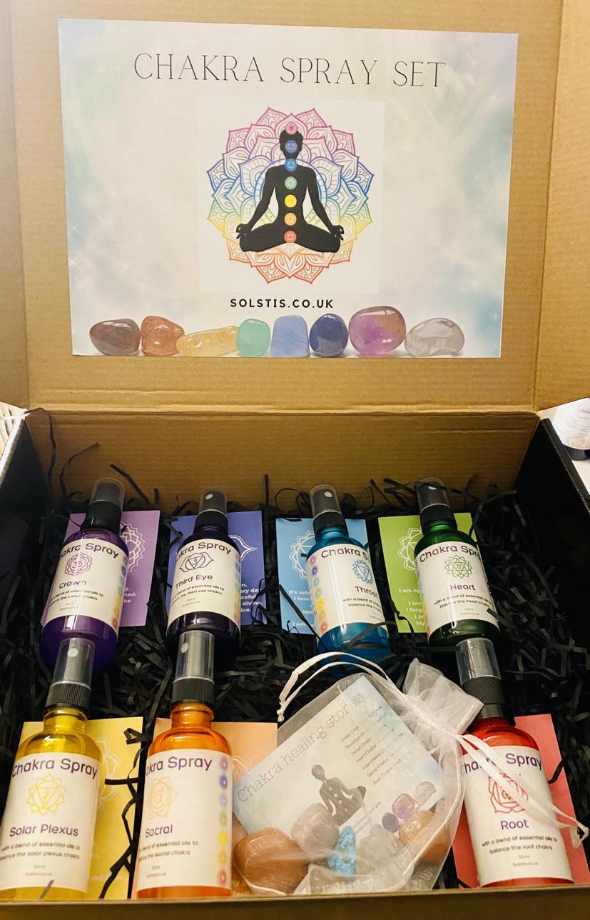 SPECIAL OFFER! Chakra Spray Set with free chakra crystal set