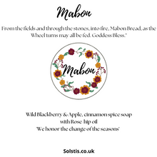 Load image into Gallery viewer, Mabon - Rose-hip oil soap with blackberry, apple and cinnamon spice