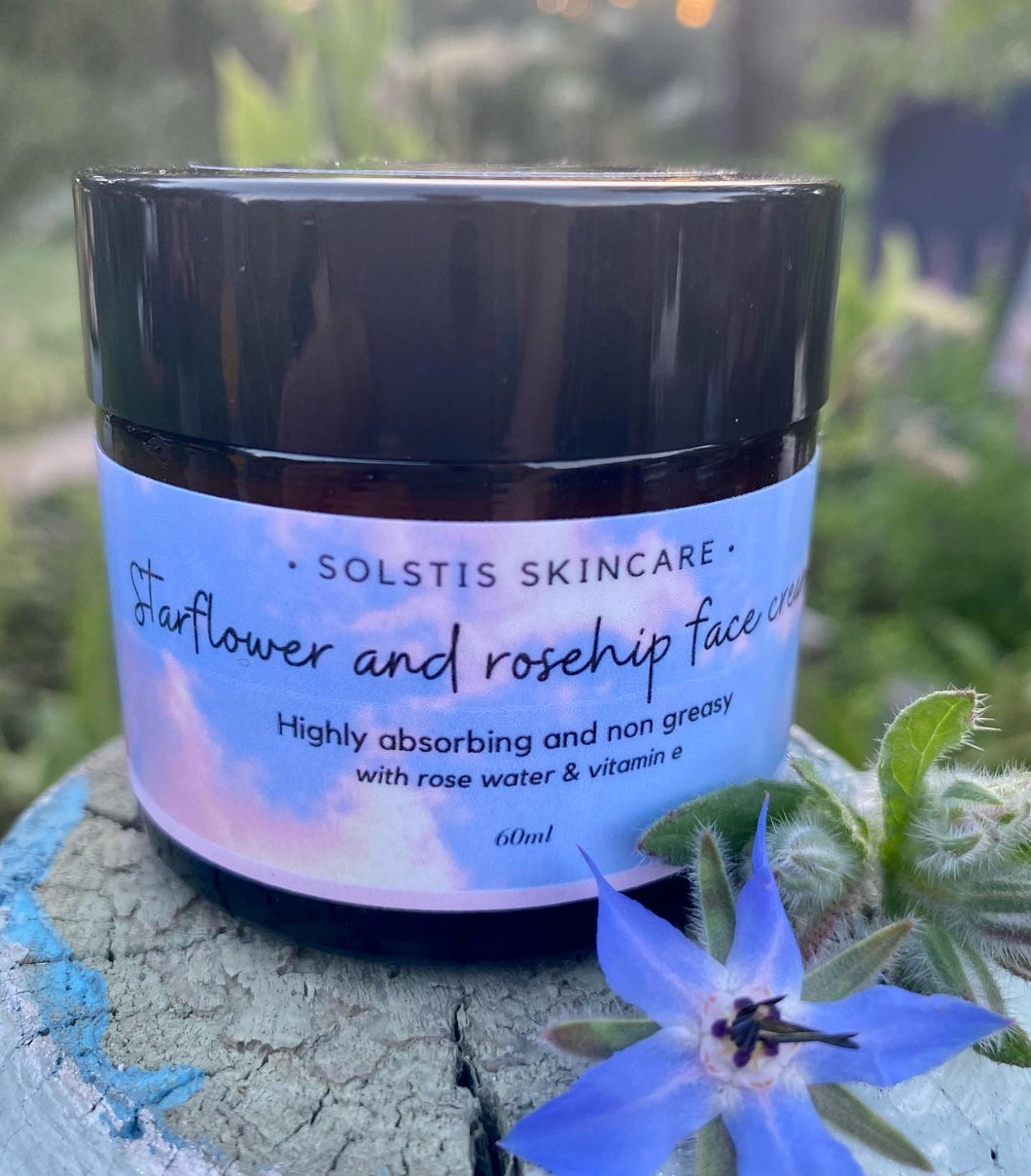 Starflower & Rosehip face cream with Carrot seed oil and Vitamin E