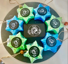 Load image into Gallery viewer, Yule Snowflake soap on a rope