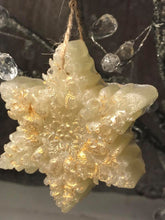 Load image into Gallery viewer, Yule Snowflake soap on a rope