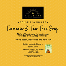 Load image into Gallery viewer, Turmeric & Tea Tree Soap in aluminum tin