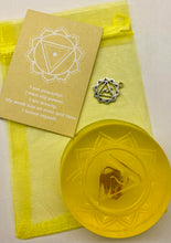 Load image into Gallery viewer, Solar plexus Chakra Crystal Soap with Tigers eye Crystal
