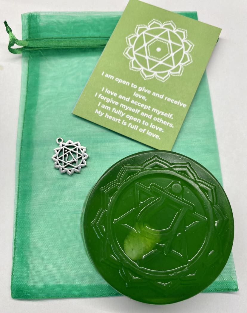 Heart Chakra Crystal Soap with Aventurine Green Crystal