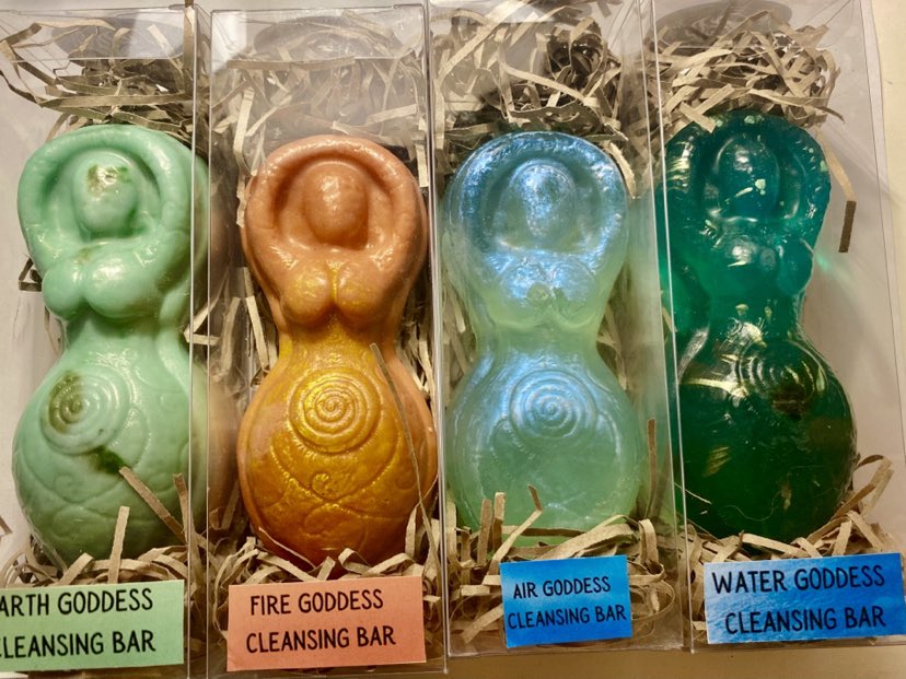 Goddess cleansing bar set x 4 - Earth, Air, Fire, Water,