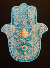 Load image into Gallery viewer, Hamsa Wall plaque 8 x 7 cm Blue
