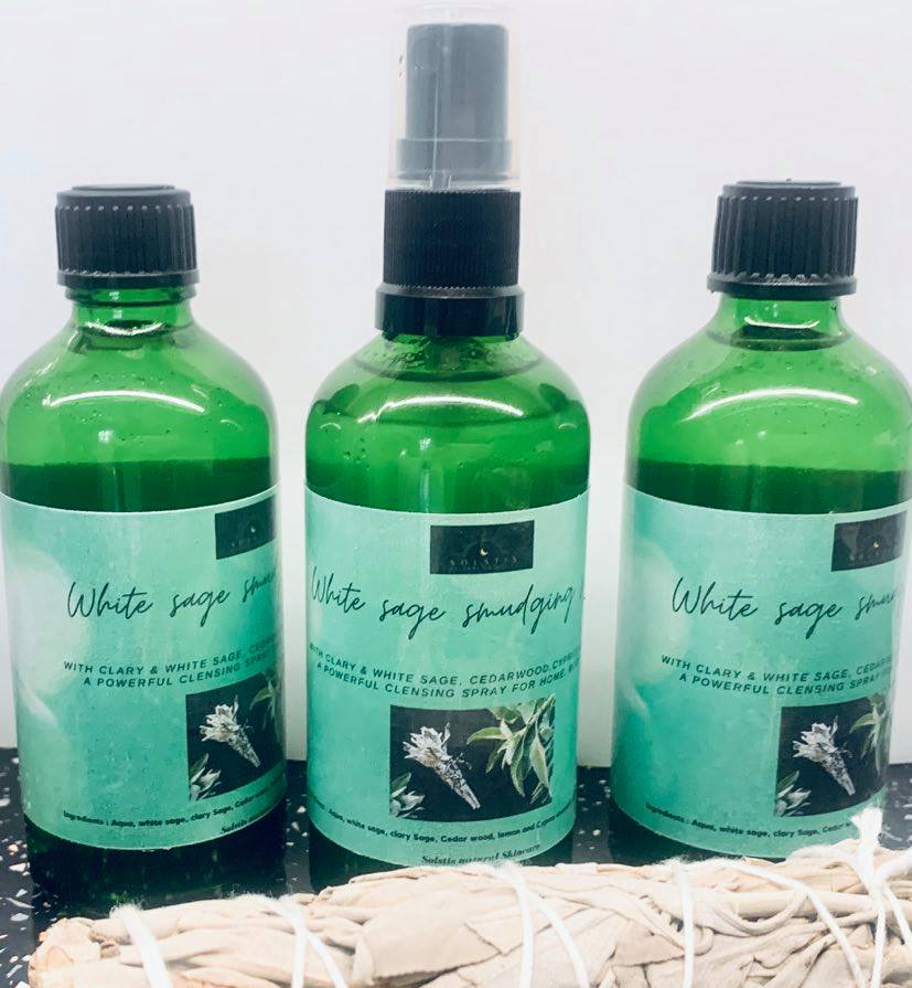 Sage clearing spray, & sage & Mugwort soap gift set