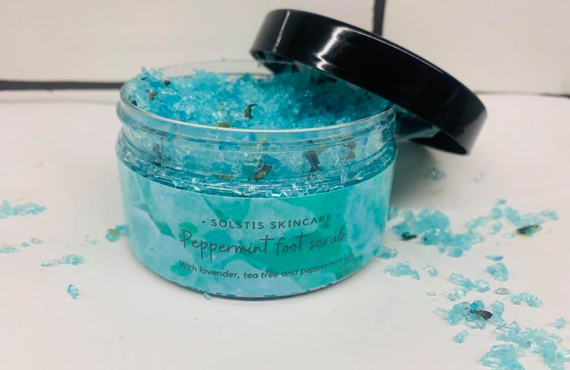 Solstis Peppermint & Tea Tree Foot Scrub with lavender and coconut oil