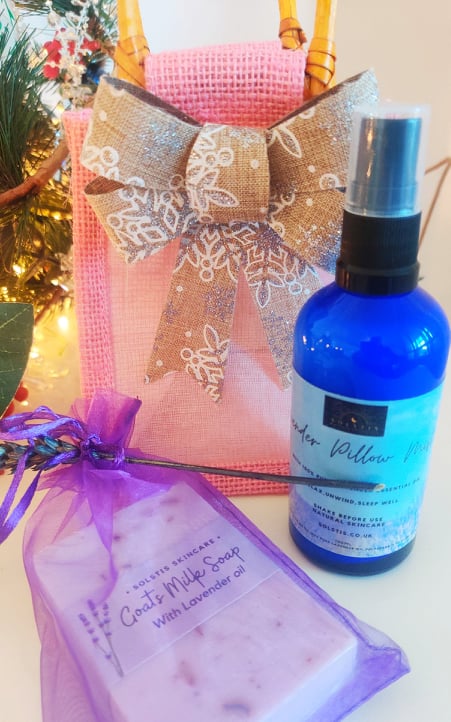 Gift set - Lavender Pillow Mist and Lavender Goats milk soap