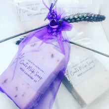 Load image into Gallery viewer, Goats milk and lavender soap
