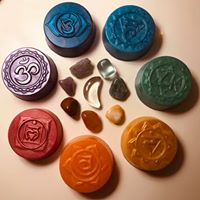 Load image into Gallery viewer, Full set of 7 Chakra crystal soaps
