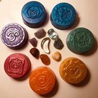 Full set of 7 Chakra crystal soaps