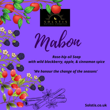 Load image into Gallery viewer, Mabon - Rose-hip oil soap with blackberry, apple and cinnamon spice
